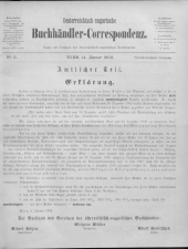 Oesterreichische Buchhändler-Correspondenz