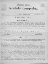 Oesterreichische Buchhändler-Correspondenz