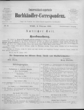 Oesterreichische Buchhändler-Correspondenz