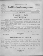 Oesterreichische Buchhändler-Correspondenz