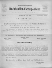 Oesterreichische Buchhändler-Correspondenz