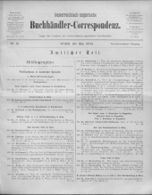 Oesterreichische Buchhändler-Correspondenz