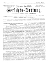 Allgemeine Österreichische Gerichtszeitung