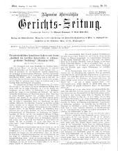 Allgemeine Österreichische Gerichtszeitung