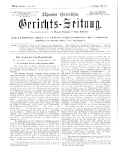 Allgemeine Österreichische Gerichtszeitung