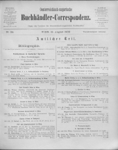 Oesterreichische Buchhändler-Correspondenz