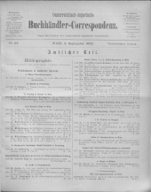 Oesterreichische Buchhändler-Correspondenz