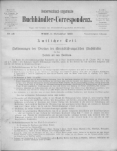 Oesterreichische Buchhändler-Correspondenz