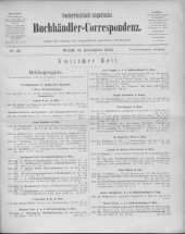 Oesterreichische Buchhändler-Correspondenz