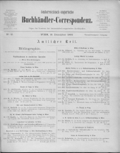 Oesterreichische Buchhändler-Correspondenz