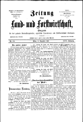 Zeitung für Landwirtschaft