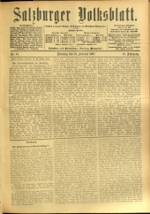 Salzburger Volksblatt: unabh. Tageszeitung f. Stadt u. Land Salzburg