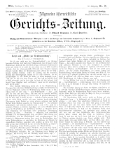 Allgemeine Österreichische Gerichtszeitung