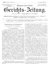 Allgemeine Österreichische Gerichtszeitung