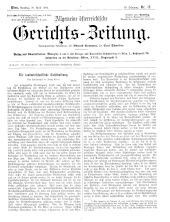 Allgemeine Österreichische Gerichtszeitung