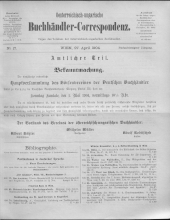 Oesterreichische Buchhändler-Correspondenz