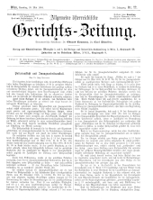 Allgemeine Österreichische Gerichtszeitung