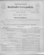 Oesterreichische Buchhändler-Correspondenz