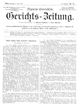 Allgemeine Österreichische Gerichtszeitung