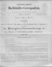 Oesterreichische Buchhändler-Correspondenz