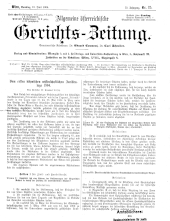 Allgemeine Österreichische Gerichtszeitung