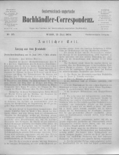 Oesterreichische Buchhändler-Correspondenz