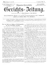 Allgemeine Österreichische Gerichtszeitung