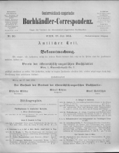 Oesterreichische Buchhändler-Correspondenz