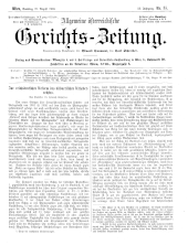 Allgemeine Österreichische Gerichtszeitung