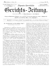 Allgemeine Österreichische Gerichtszeitung