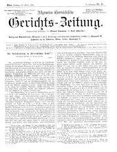 Allgemeine Österreichische Gerichtszeitung