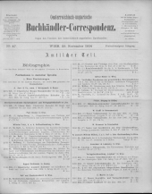 Oesterreichische Buchhändler-Correspondenz