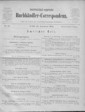 Oesterreichische Buchhändler-Correspondenz