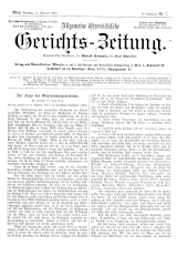 Allgemeine Österreichische Gerichtszeitung
