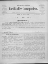 Oesterreichische Buchhändler-Correspondenz