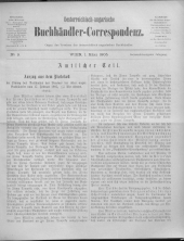 Oesterreichische Buchhändler-Correspondenz