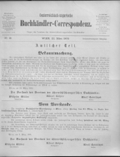 Oesterreichische Buchhändler-Correspondenz