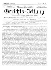 Allgemeine Österreichische Gerichtszeitung