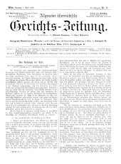 Allgemeine Österreichische Gerichtszeitung