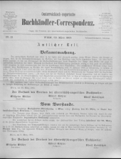 Oesterreichische Buchhändler-Correspondenz