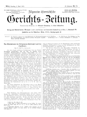 Allgemeine Österreichische Gerichtszeitung