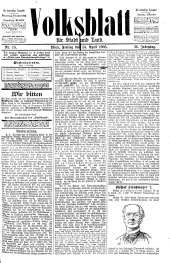 Volksblatt für Stadt und Land