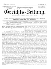 Allgemeine Österreichische Gerichtszeitung