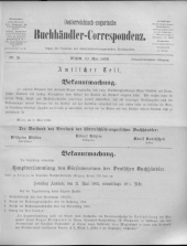 Oesterreichische Buchhändler-Correspondenz