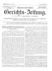 Allgemeine Österreichische Gerichtszeitung