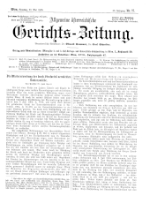 Allgemeine Österreichische Gerichtszeitung