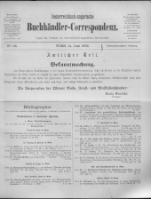 Oesterreichische Buchhändler-Correspondenz