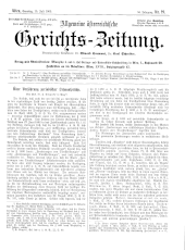 Allgemeine Österreichische Gerichtszeitung