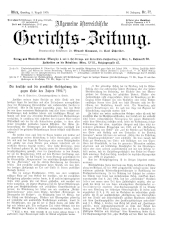 Allgemeine Österreichische Gerichtszeitung