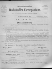 Oesterreichische Buchhändler-Correspondenz